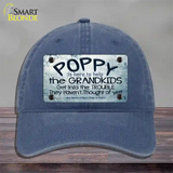 Poppy Is Here To Help Novelty License Plate Hat Unconstructed Cotton / Navy