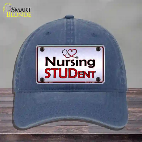 Nursing Student Novelty License Plate Hat Unconstructed Cotton / Navy