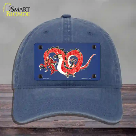 Dragon Novelty License Plate Hat Unconstructed Cotton / Navy