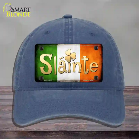 Slainte Novelty License Plate Hat Unconstructed Cotton / Navy