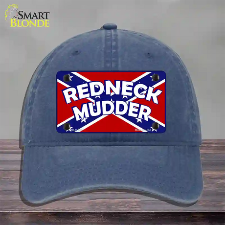 Redneck Mudder Novelty License Plate Hat Unconstructed Cotton / Navy