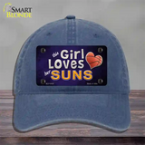 This Girl Loves Her Suns Novelty License Plate Hat Unconstructed Cotton / Navy