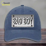 Bad Boy Diamond Novelty License Plate Hat Unconstructed Cotton / Navy