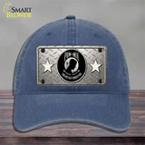 POW MIA Diamond Novelty License Plate Hat Unconstructed Cotton / Navy