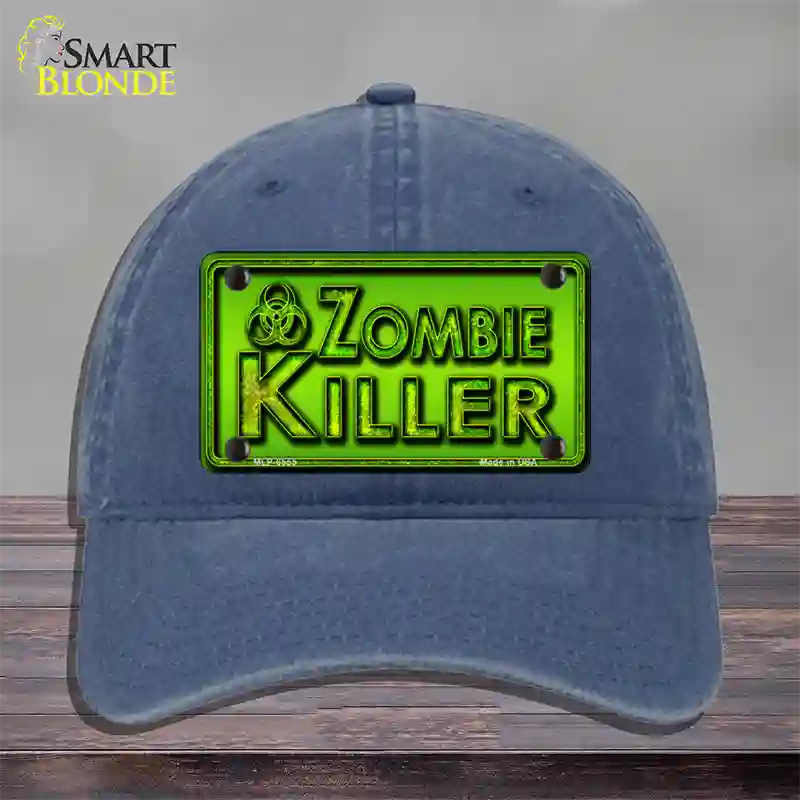 Zombie Killer Novelty License Plate Hat Unconstructed Cotton / Navy