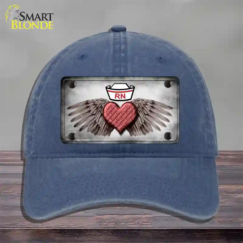 Love RN Novelty License Plate Hat Unconstructed Cotton / Navy