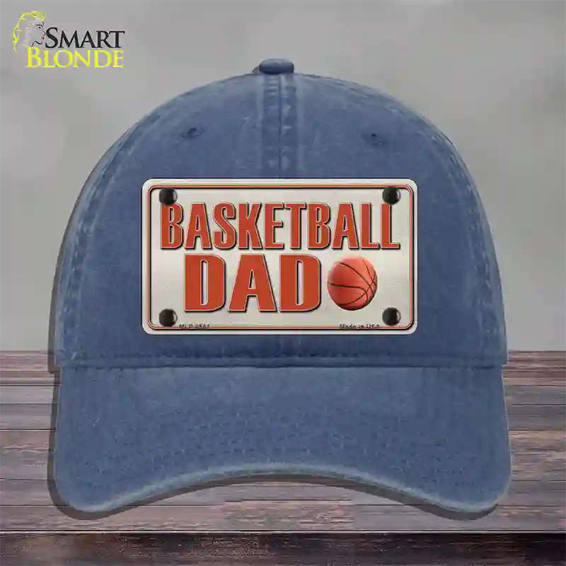 Basketball Dad Novelty License Plate Hat Unconstructed Cotton / Navy