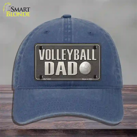 Volleyball Dad Novelty License Plate Hat Unconstructed Cotton / Navy