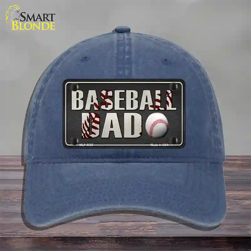 Baseball Dad Novelty License Plate Hat Unconstructed Cotton / Navy