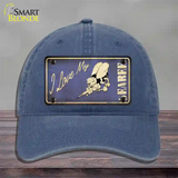 I Love My Seabee Novelty License Plate Hat Unconstructed Cotton / Navy