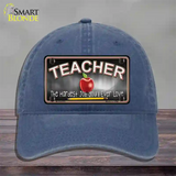 Teacher Novelty License Plate Hat Unconstructed Cotton / Navy