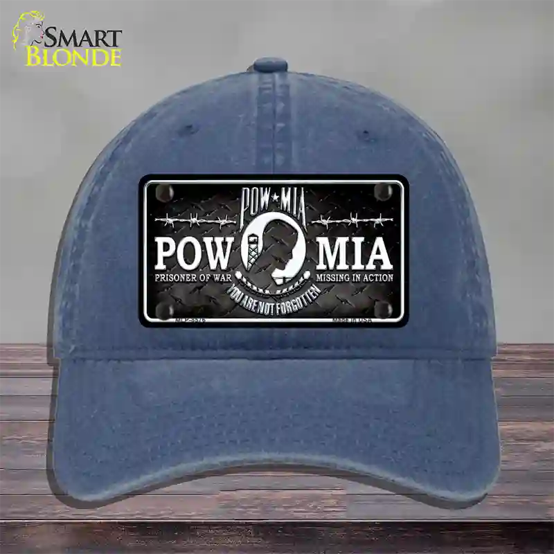 POW MIA Novelty License Plate Hat Unconstructed Cotton / Navy