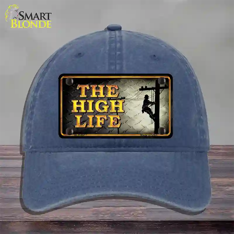 The High Life Novelty License Plate Hat Unconstructed Cotton / Navy