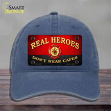 Real Heroes Red Novelty License Plate Hat Unconstructed Cotton / Navy