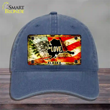 Alaska Love Novelty License Plate Hat Unconstructed Cotton / Navy