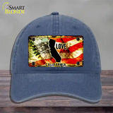 California Love Novelty License Plate Hat Unconstructed Cotton / Navy