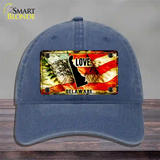 Delaware Love Novelty License Plate Hat Unconstructed Cotton / Navy