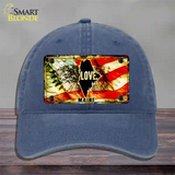 Maine Love Novelty License Plate Hat Unconstructed Cotton / Navy