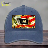 Montana Love Novelty License Plate Hat Unconstructed Cotton / Navy