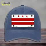 Washington DC Flag Novelty License Plate Hat Unconstructed Cotton / Navy