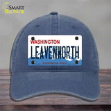 Leavenworth Washington Novelty License Plate Hat Unconstructed Cotton / Navy