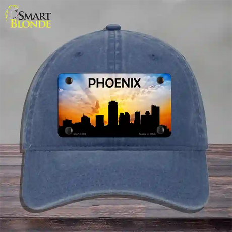 Phoenix Silhouette Novelty License Plate Hat Unconstructed Cotton / Navy