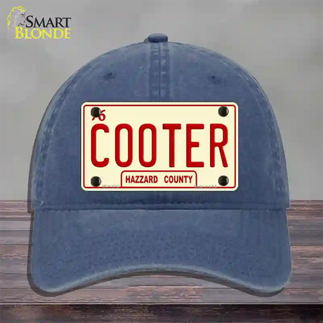 Cooter Novelty License Plate Hat Unconstructed Cotton / Navy