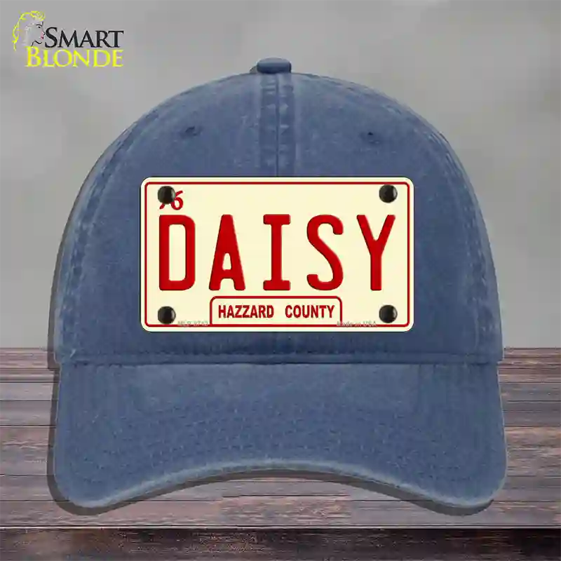 Daisy Novelty License Plate Hat Unconstructed Cotton / Navy