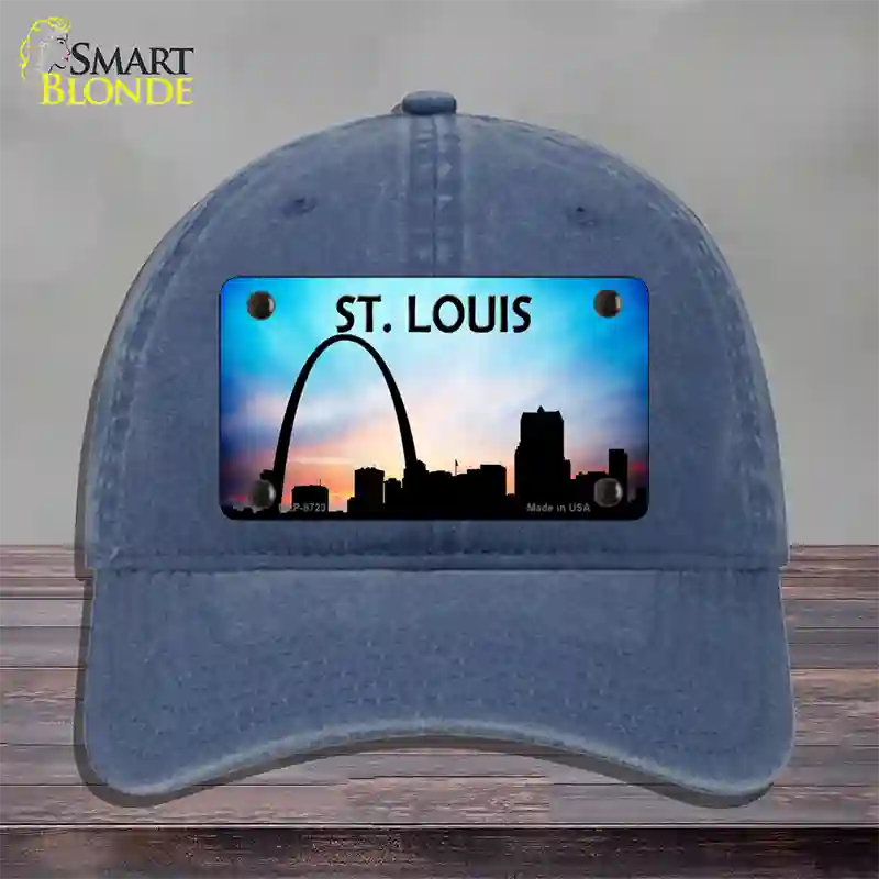 St Louis Silhouette Novelty License Plate Hat Unconstructed Cotton / Navy