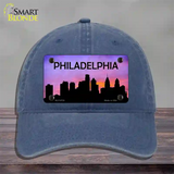 Philadelphia Silhouette Novelty License Plate Hat Unconstructed Cotton / Navy