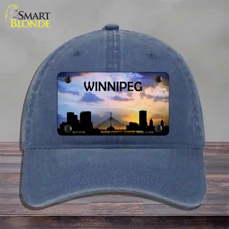 Winnipeg Silhouette Novelty License Plate Hat Unconstructed Cotton / Navy