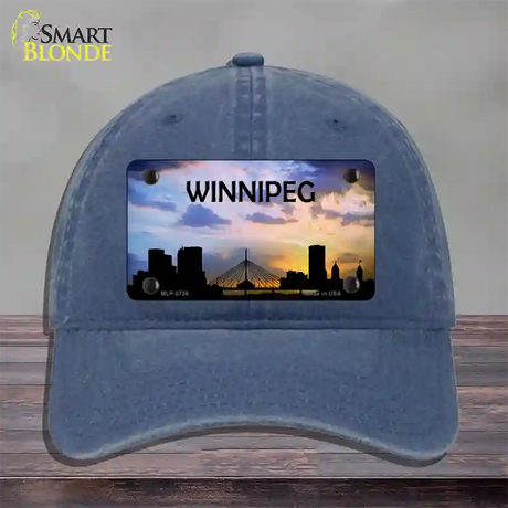 Winnipeg Silhouette Novelty License Plate Hat Unconstructed Cotton / Navy