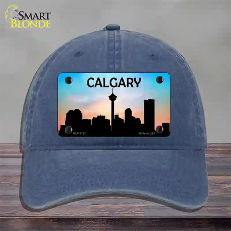 Calgary Silhouette Novelty License Plate Hat Unconstructed Cotton / Navy