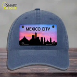 Mexico City Silhouette Novelty License Plate Hat Unconstructed Cotton / Navy