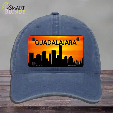 Guadalajara Silhouette Novelty License Plate Hat Unconstructed Cotton / Navy