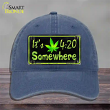 Its 4:20 Novelty License Plate Hat Unconstructed Cotton / Navy