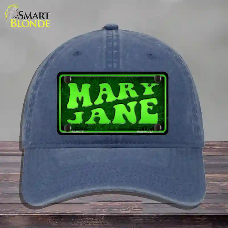 Mary Jane Novelty License Plate Hat Unconstructed Cotton / Navy