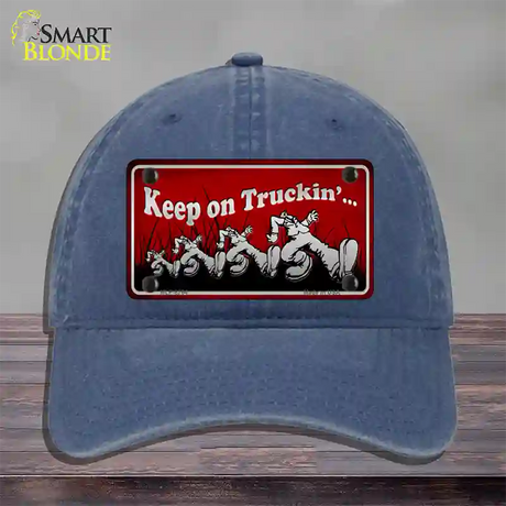 Keep On Trucking Novelty License Plate Hat Unconstructed Cotton / Navy