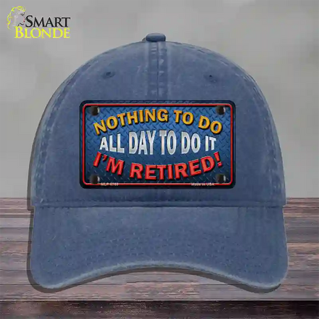 Nothing To Do Novelty License Plate Hat Unconstructed Cotton / Navy