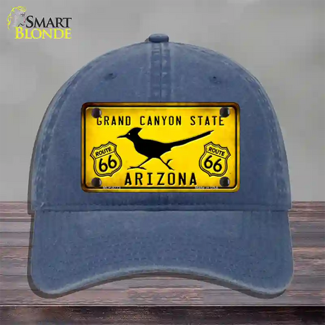 Arizona Grand Canyon With Route 66 Novelty License Plate Hat Unconstructed Cotton / Navy