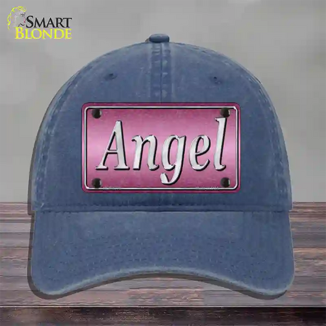 Angel Pink Novelty License Plate Hat Unconstructed Cotton / Navy