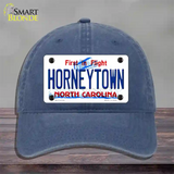 Horneytown North Carolina Novelty License Plate Hat Unconstructed Cotton / Navy