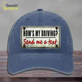 Send Me A Text Novelty License Plate Hat Unconstructed Cotton / Navy