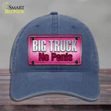 Big Truck No Penis Novelty License Plate Hat Unconstructed Cotton / Navy