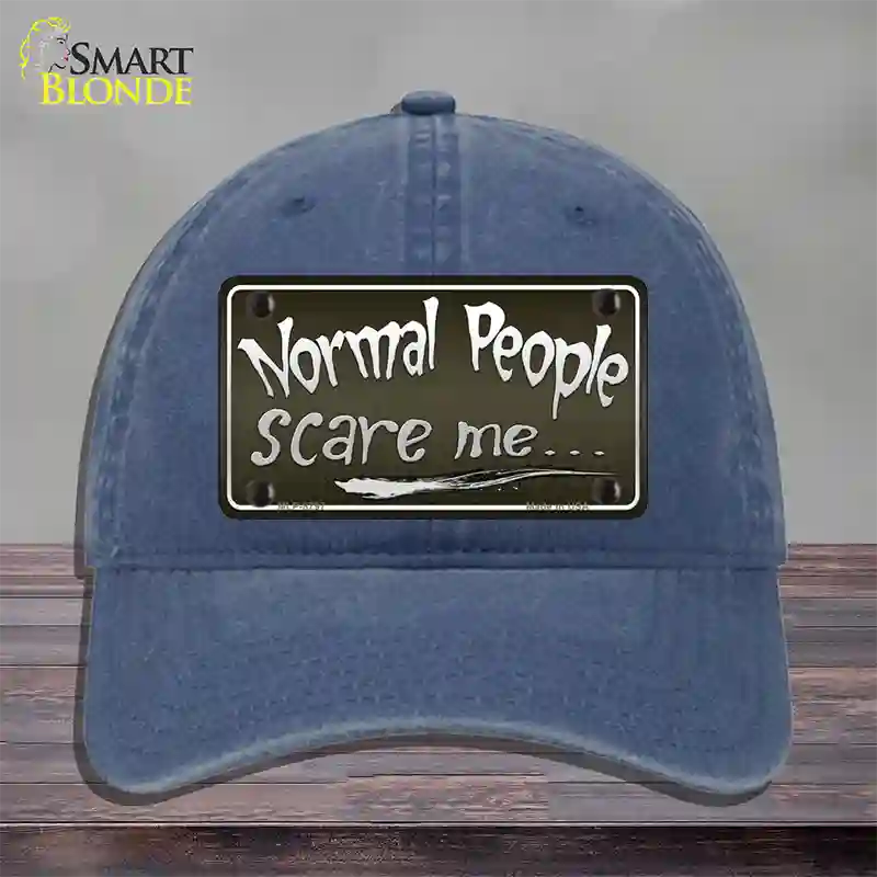 Normal People Novelty License Plate Hat Unconstructed Cotton / Navy