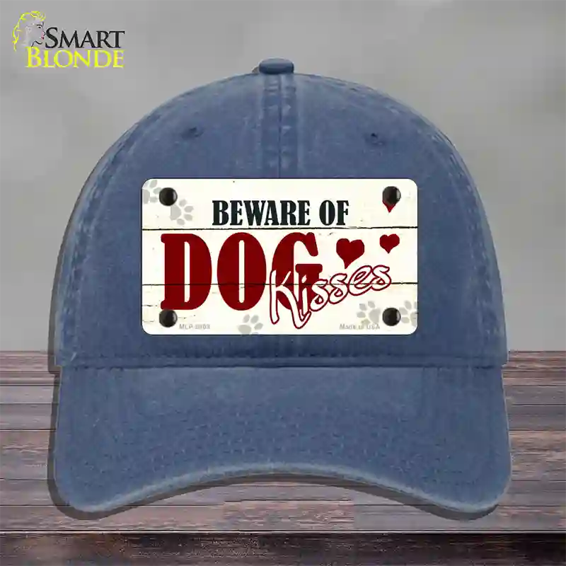 Beware of Dogs Novelty License Plate Hat Unconstructed Cotton / Navy