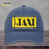 Dads Taxi Novelty License Plate Hat Unconstructed Cotton / Navy