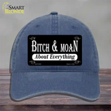 Bitch And Moan Novelty License Plate Hat Unconstructed Cotton / Navy