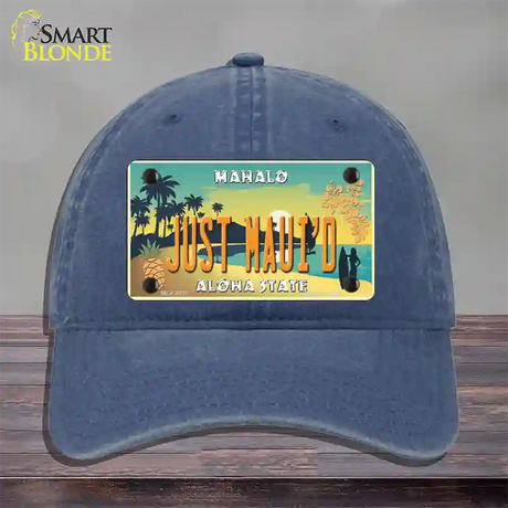 Just Mauid Vintage Novelty License Plate Hat Unconstructed Cotton / Navy