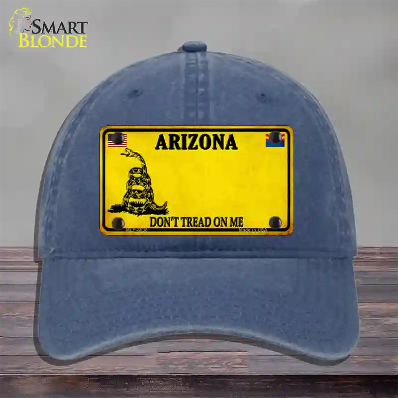 Arizona State Blank Novelty License Plate Hat Unconstructed Cotton / Navy / Arizona Yellow (8835-14458):https | Clean | Yes